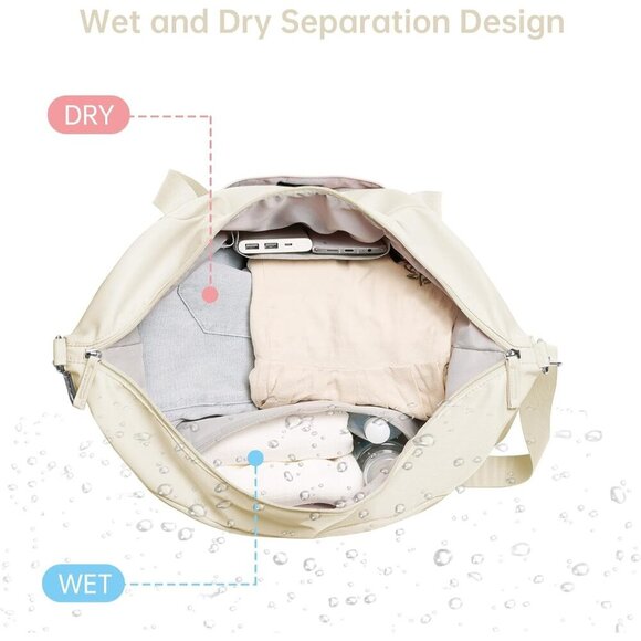 ETRONIK Gym Bag for Women Travel Duffel with Shoes Compartment Wet Pocket - Picture 8 of 8